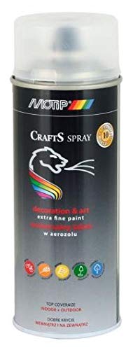 CRAFTS Lack Motip Acryl Spray transparent matt Lackspray Sprühlack Farbe Universal Lack witterungsbeständig mit UV-Schutz - 400 ml Dose (KlarLack Matt) von CraftsMart
