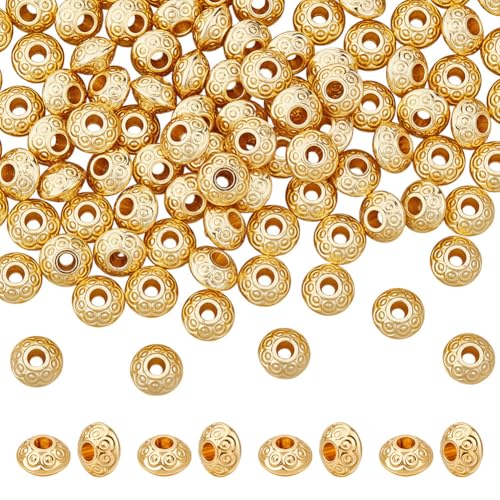 CRAFTYMELODY 100 Stück 18K Vergoldete Abstandsperlen Legierungsscheibenperlen Flache Lose Perlen 3.3x5.3mm Metall Goldperlenkappen Befunde Zur Schmuckherstellung CRAFTYMELODY 100 Stück 18K Vergoldete Abstandsperlen Legierungsscheibenperlen Flache Lose Perlen 3.3x5.3mm Metall Goldperlenkappen Befunde Zur Schmuckherstellung von CRAFTYMELODY