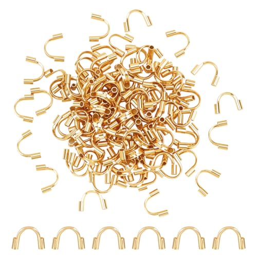CRAFTYMELODY 120 Stück 304 Drahtschutzbügel Und Schützer Aus Edelstahl Mit Echten 18K Vergoldeten U Förmigen Kabelschutz Drahtschutzschlaufen CRAFTYMELODY 120 Stück 304 Drahtschutzbügel Und Schützer Aus Edelstahl Mit Echten 18K Vergoldeten U Förmigen Kabelschutz Drahtschutzschlaufen von CRAFTYMELODY