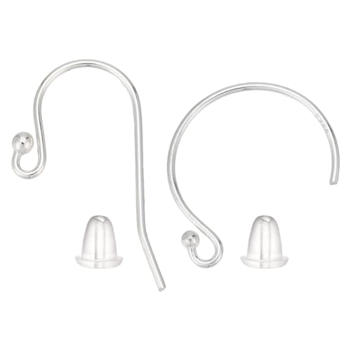 CRAFTYMELODY 16 Stück 2 Stile 925 Ohrringhaken Aus Sterlingsilber Mit 20 Ohrmuttern Aus Kunststoff Französische Ohrdrähte Mit Kugelenden Für Die Schmuckherstellung CRAFTYMELODY 16 Stück 2 Stile 925 Ohrringhaken Aus Sterlingsilber Mit 20 Ohrmuttern Aus Kunststoff Französische Ohrdrähte Mit Kugelenden Für Die Schmuckherstellung von CRAFTYMELODY