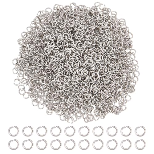 CRAFTYMELODY 2000 Stk. Offene Biegeringe 4mm Biegeringe Aus Edelstahl Zum Verbinden von Starken Schmuckverbindern Für Die Schmuckherstellung von CRAFTYMELODY