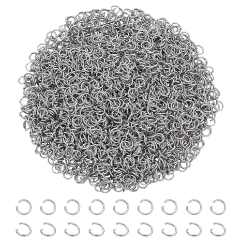 CRAFTYMELODY 2000 Stk. Offene Biegeringe 6mm Offene Biegeringe Aus Edelstahl Zum Verbinden von Starken Schmuckverbindern Für Die Schmuckherstellung von CRAFTYMELODY