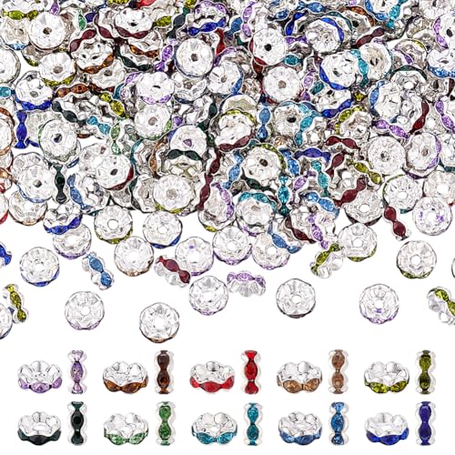 CRAFTYMELODY 300 STÜCK Strass 8mm Abstandsperlen Rondelle Wellenrand Gemischte Farbe Fokale Fancy Glitter Kristall Diamant Bulk Perlen Zur Schmuckherstellung CRAFTYMELODY 300 STÜCK Strass 8mm Abstandsperlen Rondelle Wellenrand Gemischte Farbe Fokale Fancy Glitter Kristall Diamant Bulk Perlen Zur Schmuckherstellung von CRAFTYMELODY