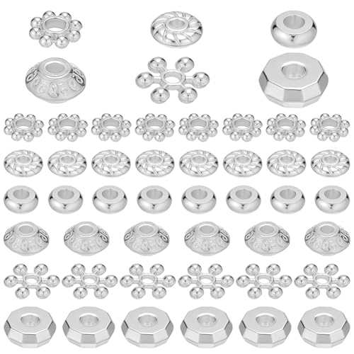 CRAFTYMELODY 300 Stück Spacer Perlen 6 Stil Legierung Silber Lose Perlen Schneeflocke Runde Rondelle Doppelkegel Perle Spacer Schmuck Erkenntnisse CRAFTYMELODY 300 Stück Spacer Perlen 6 Stil Legierung Silber Lose Perlen Schneeflocke Runde Rondelle Doppelkegel Perle Spacer Schmuck Erkenntnisse von CRAFTYMELODY