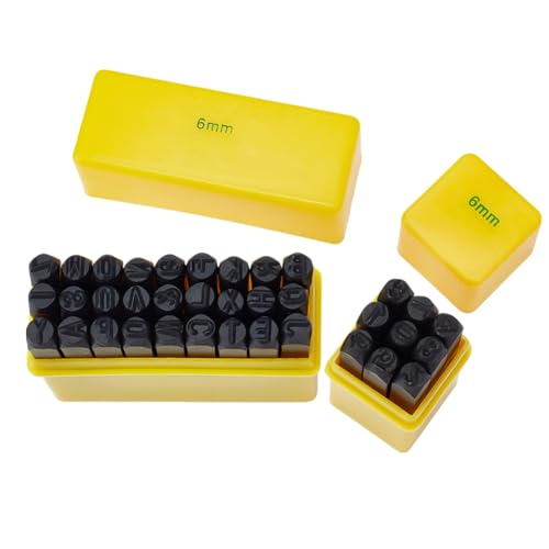 CRAFTYMELODY 35 Stück 2 Stile Zahlen Und Buchstabenstempel Set A–Z Und 0 8 Stahl Stanzstempel Lederhandwerk Stanzwerkzeuge Für Die Schmuckherstellung von CRAFTYMELODY