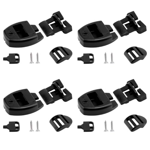 CRAFTYMELODY 4 Satz Kunststoff Riegelschloss Für Abdeckung Schwarze Abdeckung Reparatursatz Für Defekte Riegel Mit Schlüsseln Ersatz Kits Hardware Zubehör von CRAFTYMELODY