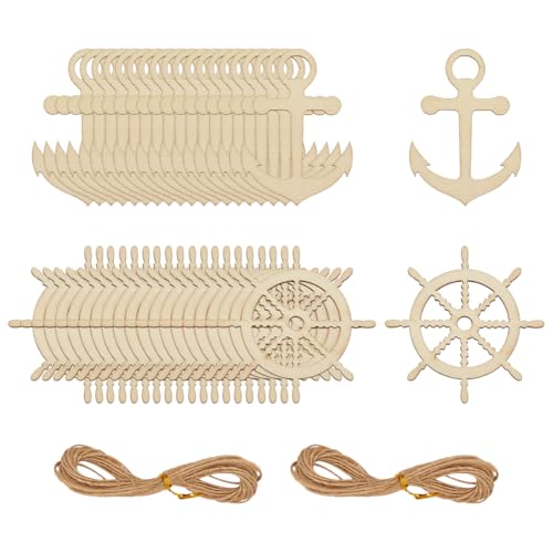 CRAFTYMELODY 40 Stück 2 Stile Unvollendete Nautische Holzausschnitte Holzanker Segelboot Radausschnitte Mit Seil Unvollendete Nautische Partydekoration CRAFTYMELODY 40 Stück 2 Stile Unvollendete Nautische Holzausschnitte Holzanker Segelboot Radausschnitte Mit Seil Unvollendete Nautische Partydekoration von CRAFTYMELODY