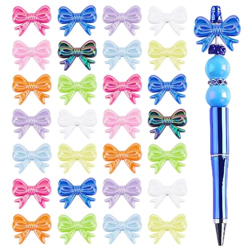 CRAFTYMELODY 60 Stück 10 Farben Fokalperlen Für Stifte Acryl Bunte Perlen In Schleifenform Bling Glitzer UV Beschichtung Schleifen Fokalperlen CRAFTYMELODY 60 Stück 10 Farben Fokalperlen Für Stifte Acryl Bunte Perlen In Schleifenform Bling Glitzer UV Beschichtung Schleifen Fokalperlen von CRAFTYMELODY