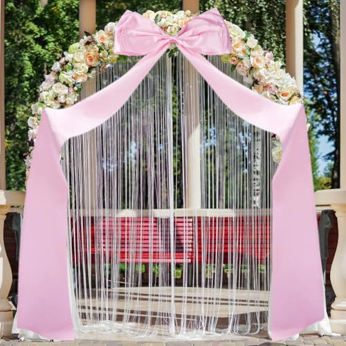 CRAFTYMELODY Riesige Schleifendekoration Polyester Große Schleife Dekor Mit Langen Luftschlangen 77x17(5) cm Ornament Zubehör Für Hochzeitsfeier Raumdekoration von CRAFTYMELODY