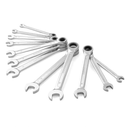 CRAFTZONE Ratschenringschlüssel-Set, metrisch und Standard, 90 Zähne, metrisch, 8 mm - 19 mm, 12-teilig CRAFTZONE Ratschenringschlüssel-Set, metrisch und Standard, 90 Zähne, metrisch, 8 mm - 19 mm, 12-teilig von CRAFTZONE