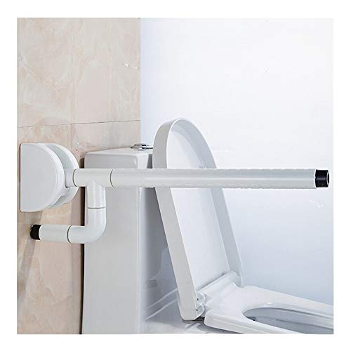 Badezimmer Handlauf Faltbare Multifunktion Sicherheit rutschfeste Barrierefreie Ältere Behinderte Toilette Badezimmer Toilette 60CM (Color : Weiß) von CRAGCO