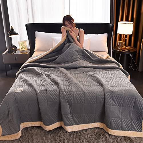 Dicke, Weiche Fleece-Decke, Flanell-Fleece-Überwurf, Wendbare Mikrofaser, Feste Decken Für Sofa, Bett, Couch, Doppel- Oder King-Size-Größe, Atmungsaktiv, Leicht, Warm Und Pflegend, Perfekt (Color : 3 von CRAGCO