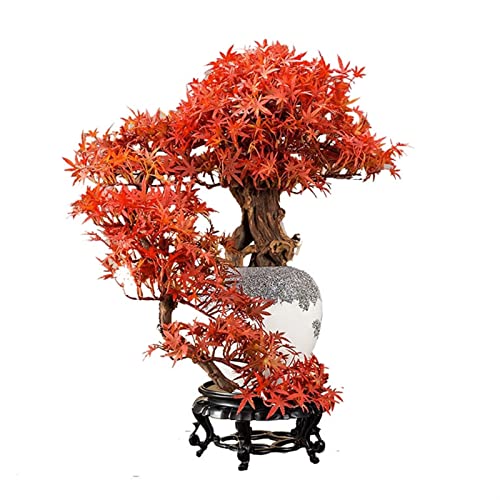 Künstlicher Bonsai-Baum Künstliche Ahornblatt-Bonsai-Baum-Kunstpflanzen for den Innenbereich, große künstliche Pflanzen, Dekoration mit Keramiktöpfen, Inneneinrichtung Gefälschte Pflanze im Topf Künst von CRAGCO