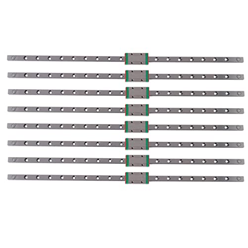 CRAKES 8 Stück 9 mm lineare Miniaturschiene MGN9 400 mm lineare Schiene und 1 Stück MGN9H Miniaturschiene von CRAKES
