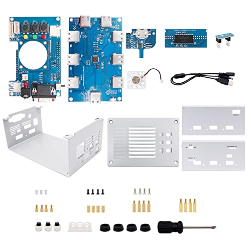 CRAKES Für Mister FPGA 32 MB Motherboard + USB-Hub V2.1 mit DIY-Metallgehäuse-Kit für Terasic DE10-Nano Mister FPGA (Silber) von CRAKES