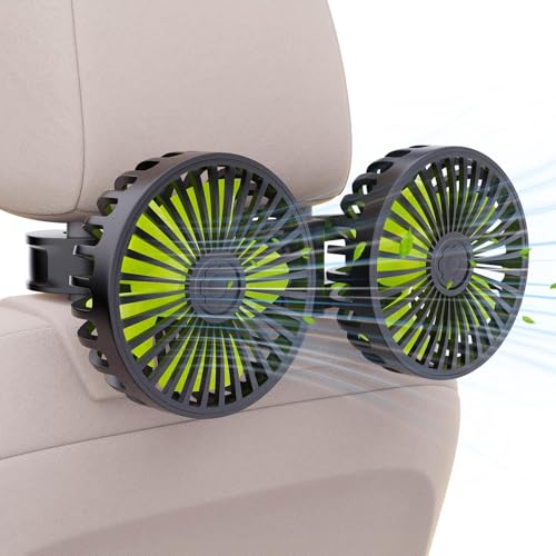 CRAMZDT Dual Head Auto Ventilator 3 Geschwindigkeit 360° Drehbar Fahrzeug Rücksitz Kopfstützenventilator Rücksitz USB Auto Kühlung CRAMZDT Dual Head Auto Ventilator 3 Geschwindigkeit 360° Drehbar Fahrzeug Rücksitz Kopfstützenventilator Rücksitz USB Auto Kühlung von CRAMZDT