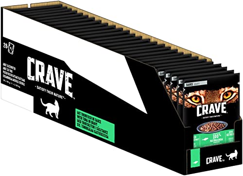 CRAVE Katze Portionsbeutel Sauce mit Thunfisch 28 x 85g von CRAVE