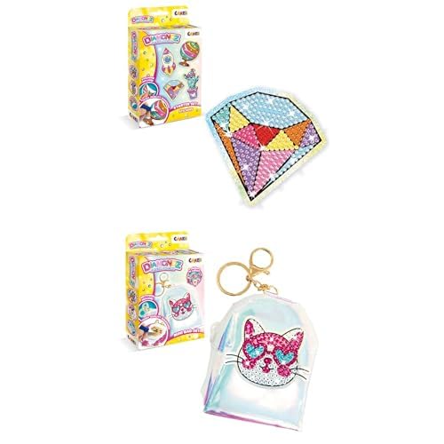 CRAZE Bundle of DIAMONDZ Set Stickers + Mini Bag Set, DIY Diamant Malerei Kinder von CRAZE