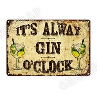 Gin O'clock Bar Metallschild Rustikales Küchen Dekor Gin O'clock Bar Metallschild Rustikales Küchen Dekor von CRCRAP