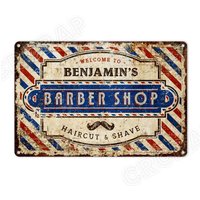 Personalisiertes Barber Shop Metall Schild Man Cave Decor Personalisiertes Barber Shop Metall Schild Man Cave Decor von CRCRAP