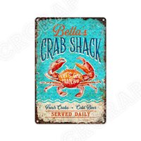 Custom Kitchen Metallschild, Crab Shack Schild, Rustikales Home Decor, Geschenke von CRCRAP