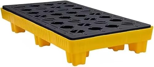 Modulare Auffangplattform, industriell stapelbare Ölfass-Spill-Palette mit Abfluss, abnehmbare Polyethylen-Gitterwanne for Garage, Supermarkt, Keller(120x60x18cm) von CRCRC