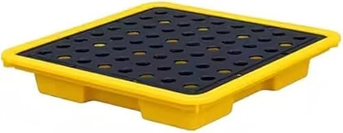 Modulare Auffangplattform, industriell stapelbare Ölfass-Spill-Palette mit Abfluss, abnehmbare Polyethylen-Gitterwanne for Garage, Supermarkt, Keller(33.5x33.5x5.5cm) von CRCRC