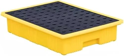 Modulare Auffangplattform, industriell stapelbare Ölfass-Spill-Palette mit Abfluss, abnehmbare Polyethylen-Gitterwanne for Garage, Supermarkt, Keller(50x36x10cm) von CRCRC