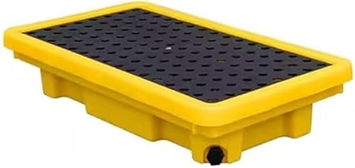 Modulare Auffangplattform, industriell stapelbare Ölfass-Spill-Palette mit Abfluss, abnehmbare Polyethylen-Gitterwanne for Garage, Supermarkt, Keller(66x36x12cm) von CRCRC