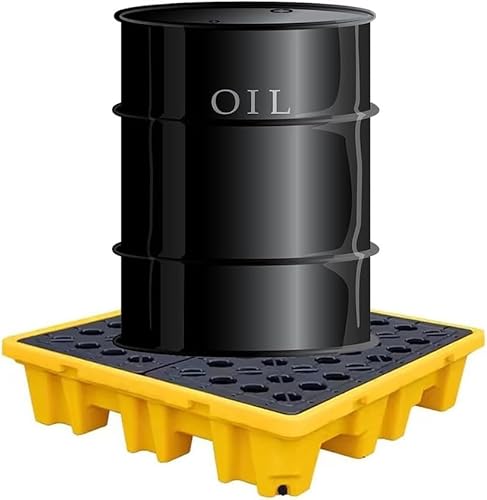 Modulare Fassplattform Fass-Auffangpalette Tragkraft Auffangwanne Auffangplattform for Auffangbehälter Auffangpalette aus Polyethylen(128x128x17cm) von CRCRC