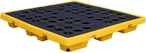 Plattform zur Auffangwanne for verschüttete Flüssigkeiten, modulare Ölfass-Kapazitätspalette mit Abfluss, stapelbares Gitterfach for die industrielle Sicherheit for Fabrik, Garage, Küche(128x128x17cm) Plattform zur Auffangwanne for verschüttete Flüssigkeiten, modulare Ölfass-Kapazitätspalette mit Abfluss, stapelbares Gitterfach for die industrielle Sicherheit for Fabrik, Garage, Küche(128x128x17cm) von CRCRC