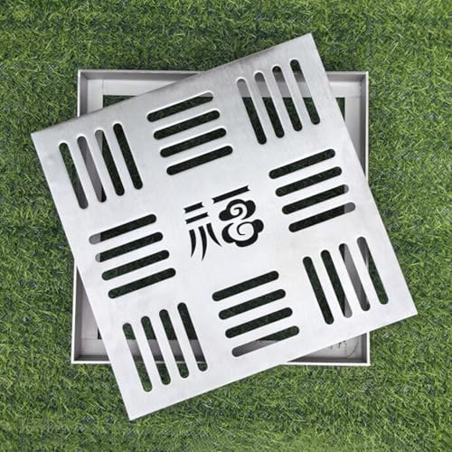 Spülbeckenabdeckung, Abflussabdeckungen, quadratisches Edelstahlgitter for den Außenbereich, Abflussabdeckung for den Innen- und Außenbereich for das Badezimmer im Hof, Regenrinnen-Grabenentwässerungs von CRCRC