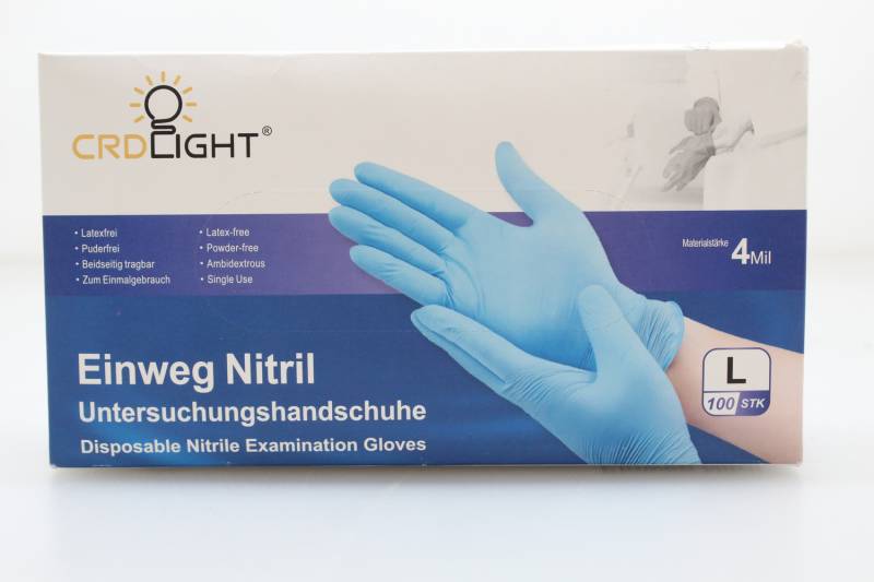 Crd Light Kdng02 M Nitril Einweghandschuhe Handschuhe Größe L Puderfrei Latexfrei B-Ware von CRD Light