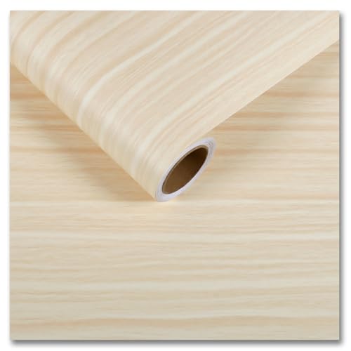 CRE8TIVE Beige Tapete Selbstklebend Klebefolie Holzoptik Folie für Möbel Klebefolie Küche Wasserfest Strukturtapete Wohnzimmer Küchenrückwand Tapete Schlafzimmer Arbeitsplatte Schrank 30cm x 200cm von CRE8TIVE