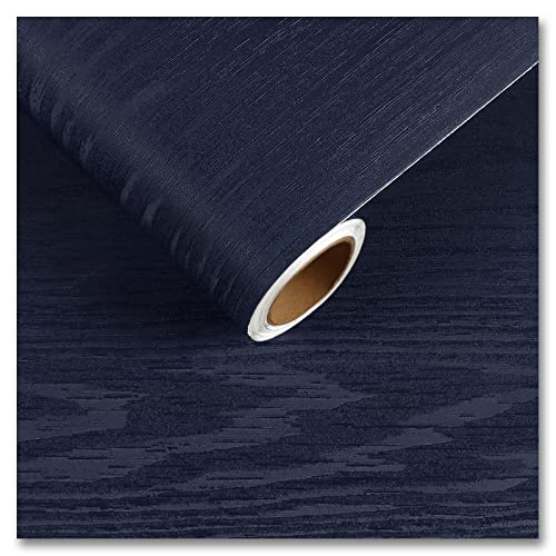 CRE8TIVE Blau Folie Holzoptik Selbstklebend Tapete Selbstklebend Strukturtapete Vintage Küchenrückwand Folie Arbeitsplatte Folie Küche Fototapete Wohnzimmer Schrankfolie 30cm x 200cm von CRE8TIVE