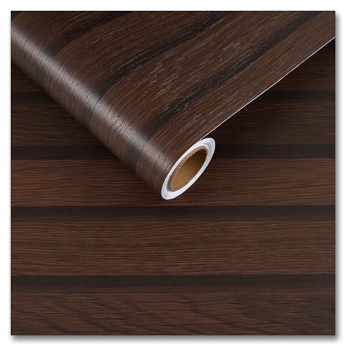 CRE8TIVE Braune Tapete Holzoptik Selbstklebende Tapete Vintage Klebefolie Holzoptik Wasserfest Vliestapete Klebefolie Küche Arbeitsplatte Folie für Möbel Schlafzimmer Badezimmer Schrank 30cm x 200cm von CRE8TIVE
