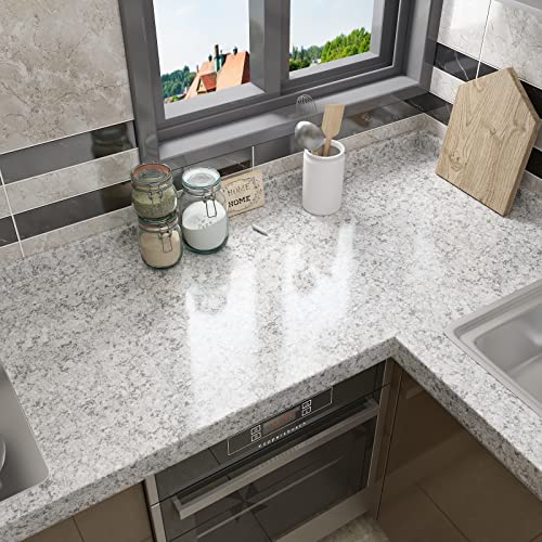CRE8TIVE Grau Granit Tapete Selbstklebend Tapete Steinoptik Folie für Möbel Glänzend Klebefolie Möbel Fototapete Selbstklebend Folie Arbeitsplatte Küche Vinyltapete für Küche Badezimmer 30cm x 200cm CRE8TIVE Grau Granit Tapete Selbstklebend Tapete Steinoptik Folie für Möbel Glänzend Klebefolie Möbel Fototapete Selbstklebend Folie Arbeitsplatte Küche Vinyltapete für Küche Badezimmer 30cm x 200cm von CRE8TIVE