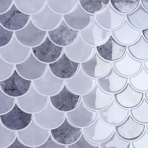 CRE8TIVE Graue Fächerform Klebefliesen Küche Selbstklebende Fliesen Fliesenaufkleber Bad Wasserfest Grau Blau Wandfliesen Selbstklebend Küchenrückwand Selbstklebend Kamin 4 Stücke 30.5cm x 30.5cm CRE8TIVE Graue Fächerform Klebefliesen Küche Selbstklebende Fliesen Fliesenaufkleber Bad Wasserfest Grau Blau Wandfliesen Selbstklebend Küchenrückwand Selbstklebend Kamin 4 Stücke 30.5cm x 30.5cm von CRE8TIVE