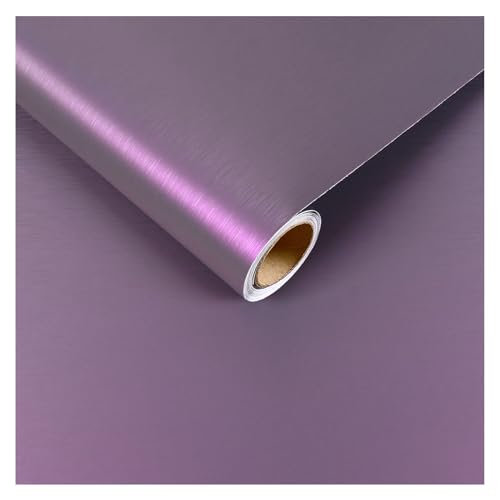 CRE8TIVE Metallfolie Selbstklebend Lila Edelstahl Gebürstet Tapete Selbstklebend Klebefolie Küche Wasserfest Küchenrückwand Badezimmer Folie für Geschirrspüler Kühlschrank 30cm x 200cm von CRE8TIVE