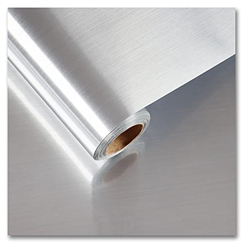 CRE8TIVE Metallfolie Selbstklebend Silberne Edelstahl Gebürstet Tapete Selbstklebende Hitzebeständige Folie Wasserfest Küchenfolie Selbstklebend Möbelfolie Geschirrspüler Schrankfolie 30cm x 200cm CRE8TIVE Metallfolie Selbstklebend Silberne Edelstahl Gebürstet Tapete Selbstklebende Hitzebeständige Folie Wasserfest Küchenfolie Selbstklebend Möbelfolie Geschirrspüler Schrankfolie 30cm x 200cm von CRE8TIVE