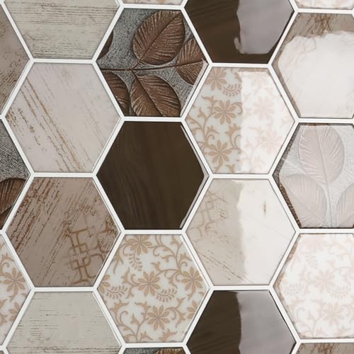 CRE8TIVE Sechseck Fliesenaufkleber Beige Braun Selbstklebende Fliesen Holzoptik Wasserfest Klebefliesen Bad Küchenrückwand Vinatge Wandfliesen Selbstklebend Waschküche Kamin 4 Stück 30.5cm x 30.5cm CRE8TIVE Sechseck Fliesenaufkleber Beige Braun Selbstklebende Fliesen Holzoptik Wasserfest Klebefliesen Bad Küchenrückwand Vinatge Wandfliesen Selbstklebend Waschküche Kamin 4 Stück 30.5cm x 30.5cm von CRE8TIVE