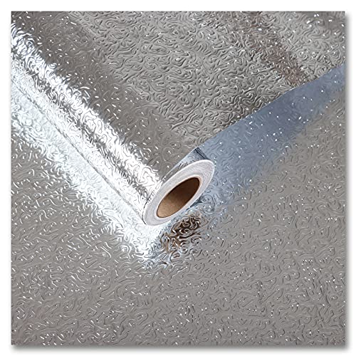 CRE8TIVE Silber Metallfolie Selbstklebend Klebefolie Küche Texturiert Tapete Selbstklebend Hitzebeständige Folie Wasserfest Folie Arbeitsplatte Küche Schrankfolie Kühlschrank Badezimmer 30cm x 200cm CRE8TIVE Silber Metallfolie Selbstklebend Klebefolie Küche Texturiert Tapete Selbstklebend Hitzebeständige Folie Wasserfest Folie Arbeitsplatte Küche Schrankfolie Kühlschrank Badezimmer 30cm x 200cm von CRE8TIVE
