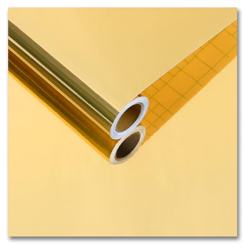 CRE8TIVE Spiegelfolie Gold Selbstklebende Tapete Glänzend Klebefolie Möbel Metallfolie Folie für Möbel Spiegel Zum Kleben Klebefolie Küche Wasserfest Klebespiegel Deko Schrankfolie Bad 30cm x 200cm CRE8TIVE Spiegelfolie Gold Selbstklebende Tapete Glänzend Klebefolie Möbel Metallfolie Folie für Möbel Spiegel Zum Kleben Klebefolie Küche Wasserfest Klebespiegel Deko Schrankfolie Bad 30cm x 200cm von CRE8TIVE