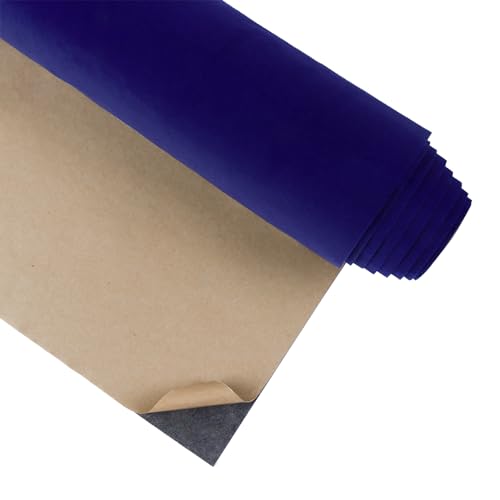 CRE8TIVE Tapete Blau Samtstoff Selbstklebende Tapete Arbeitsplatte Fototapete Schlafzimmer Beflockt Möbelfolie Filz Selbstklebend Brillenbox Samtstoff Dekorfolie Selbstklebend Wohnzimmer 30cm x 200cm von CRE8TIVE