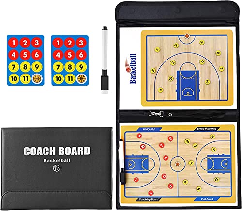 CREADY® Taktiktafel Basketball, Taktikboard Basketball, Taktikbrett Taktikmappe Basketball mit Marker Stift und Magneten, Profi Basketball Coaching Board für die Schulung und Spielanalyse von CREADY