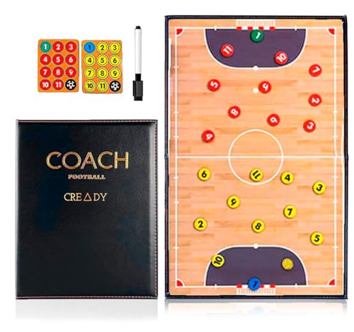 CREADY Tafel für Fußball Wohnzimmer mit 24 Magneten und Marker mit Radiergummi 28 x 21 cm | Tafel für Fußball Wohnzimmer Trainer CREADY Tafel für Fußball Wohnzimmer mit 24 Magneten und Marker mit Radiergummi 28 x 21 cm | Tafel für Fußball Wohnzimmer Trainer von CREADY