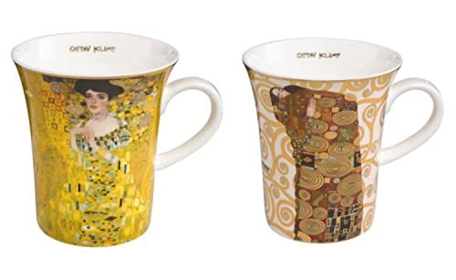 2er Set Gustav Klimt Tasse ADELE BLOCH-BAUER & DIE ERFÜLLUNG 400ml Goebel von CREAFLOR HOME