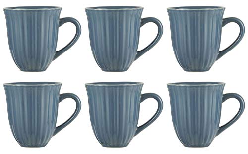 6er SET Becher, Tassen MYNTE Cornflower blau für 300ml H. 10cm Ib Laursen von CREAFLOR HOME