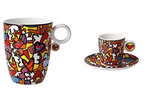 CREAFLOR HOME 2er Set Espressotasse & Kaffeebecher Romero Britto All WE Need is Love Goebel von CREAFLOR HOME