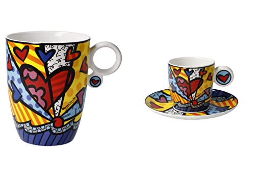 CREAFLOR HOME 2er Set Espressotasse & Kaffeebecher Romero Britto Pop Art A New Day Goebel von CREAFLOR HOME